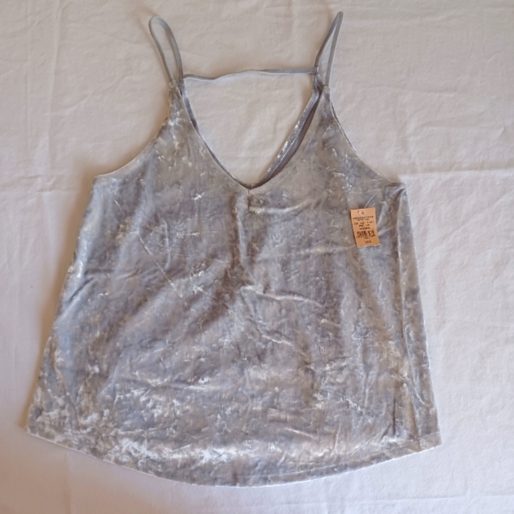 AEO Crushed Velour Tank NWT